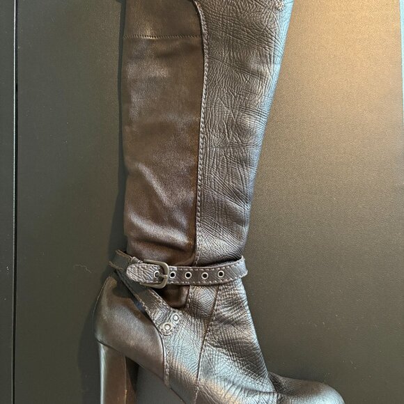 Henry Beguelin Italian Leather Tall Boots | Handcrafted | Brown High Heel Sz 40 - Picture 7 of 12